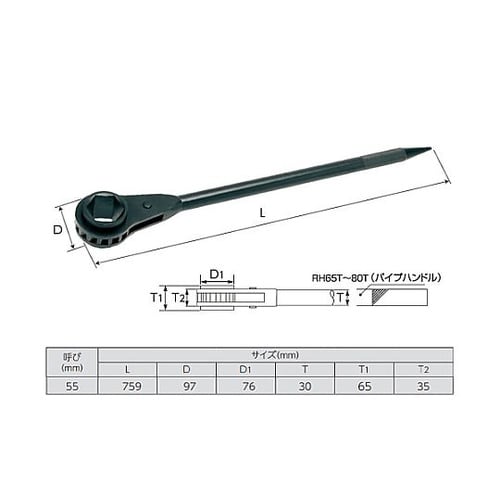 55mm/759mm ラチェットレンチ(