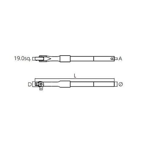 3/4”DRx500mm スピンナーハン