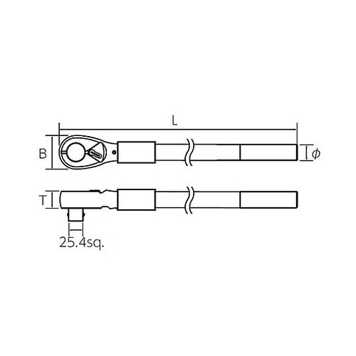 1”DRx1400mm ラチェットハンド