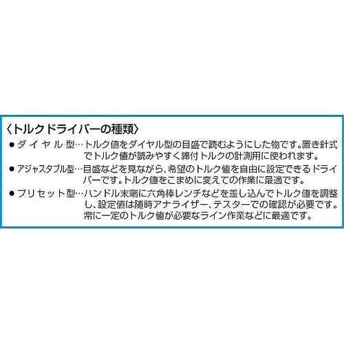 3.2−16.0Nm トルクドライバーセ