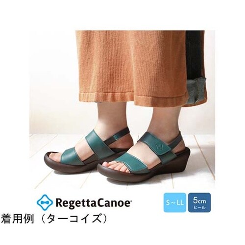 リゲッタ ローウェッジヒールサンダル ブ