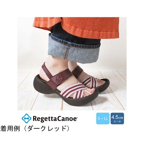 リゲッタ ボーダークロスゴムサンダル ブ