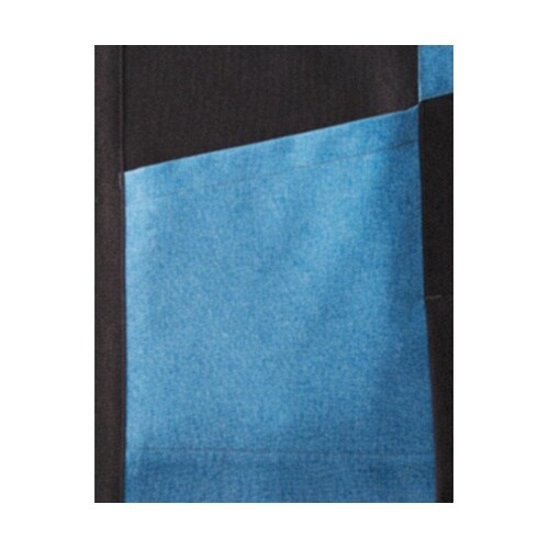 和ショートエプロン チャコール×ブルー