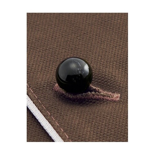 襟付き胸当てエプロン ブラウン FK72