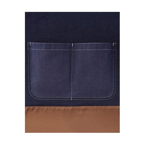 胸当てエプロン ネイビー×オレンジ FK