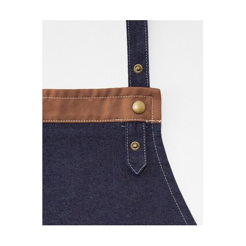 胸当てエプロン ネイビー×オレンジ FK