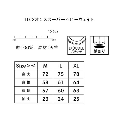 10.2オンススーパーヘビーウェイトビッ