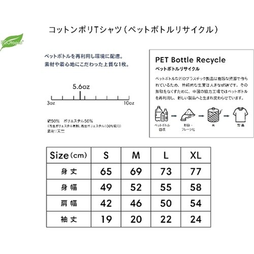 コットンポリTシャツ(ペットボトルリサイ