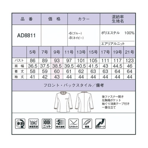 プルオーバー ネイビー 15G AD88