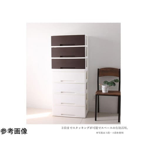 二ューライフワイド収納BOX 4段 ネイ