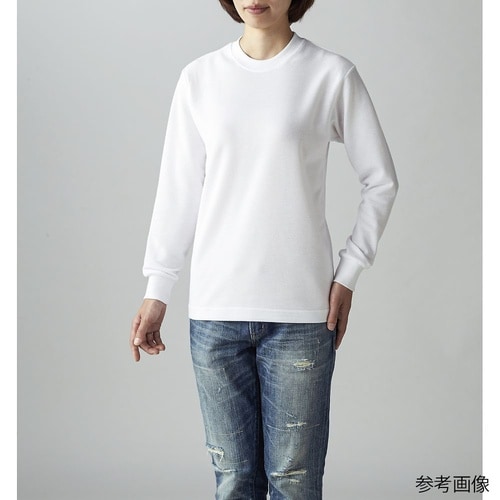 ハニカム長袖Tシャツ(リブ有) ブラック