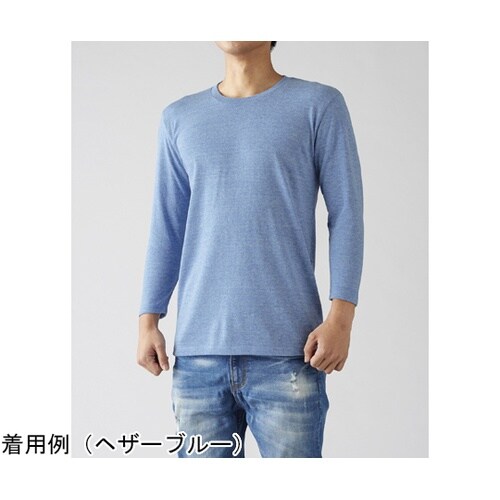 トライエンド3/4スリーブTシャツ ヘザ