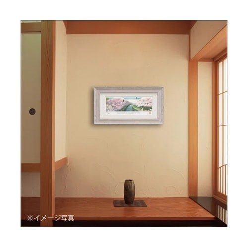 糸井忠晴 版画(ジグレー)「さくら並木」