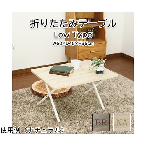 折りたたみ木製テーブル ロータイプ NA