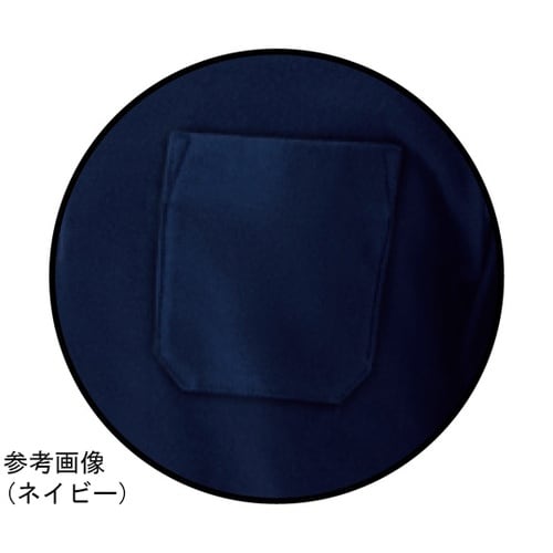 2284 国産長袖ポケ付ポロ レッド S