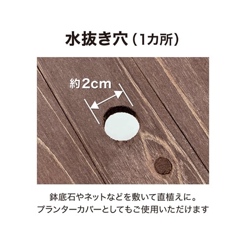 ベジテラスコンテナ ブラウンウッド WS