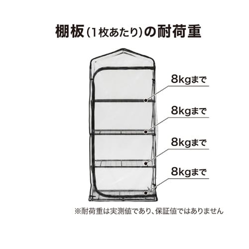 折りたたみ ダブルジップ温室 4段 GR