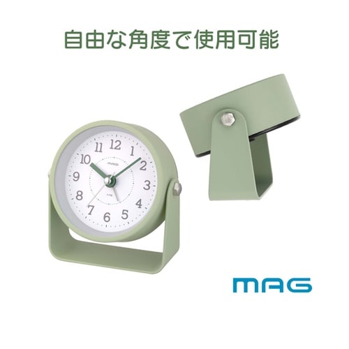 MAG電子音目覚まし時計 モナカ グリー