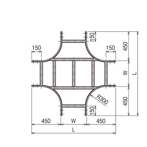 X形分岐ラック LRX80