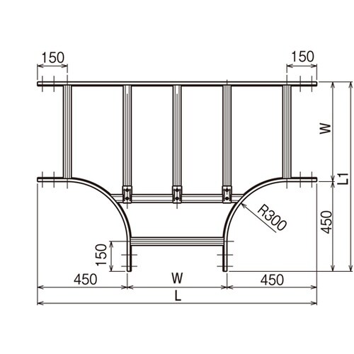 T形分岐ラック QRKT60