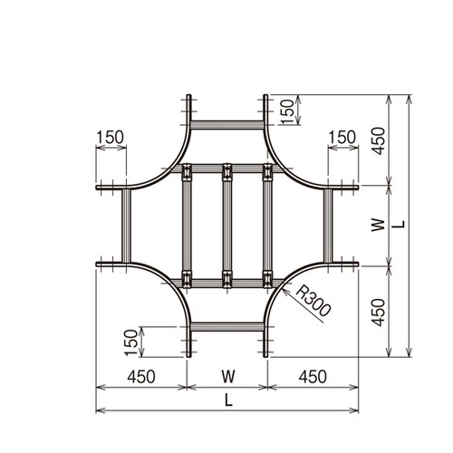 X形分岐ラック QRKX70