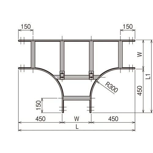 T形分岐ラック SRKT60