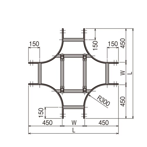 X形分岐ラック SRKX80