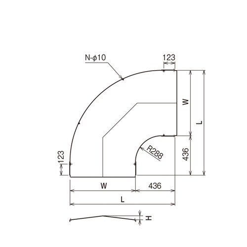 L形分岐屋根形カバー溶融亜鉛 Z−CVL