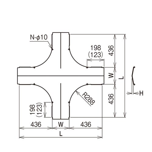 X形分岐屋根形カバー溶融亜鉛 Z−CVX