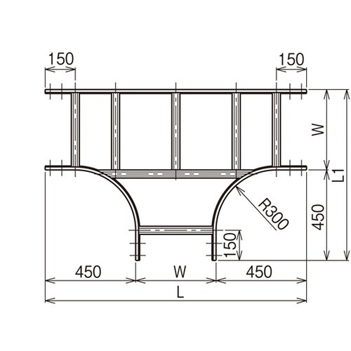 T形分岐ラック 溶融亜鉛 Z−QRT12