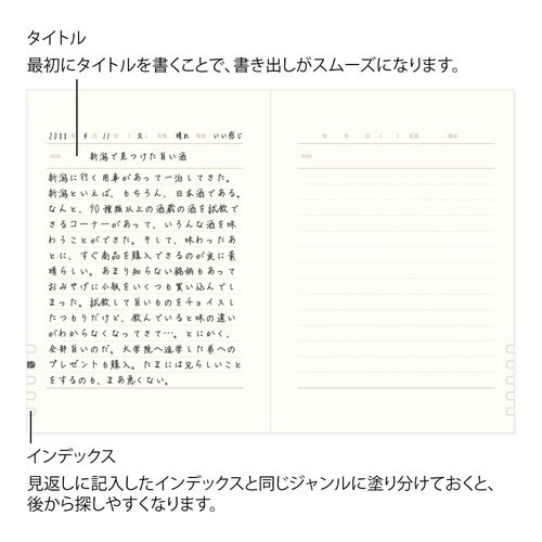 日記帳 1日1ページ 洋風 赤×3