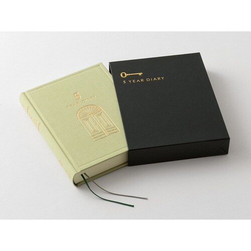 日記帳 5年連用 扉ミニ 薄緑×3