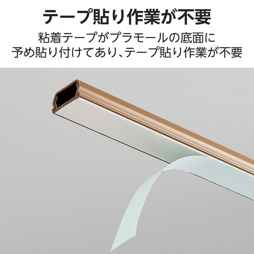 配線カバー 壁用 長さ1m×幅21mm ブラウン