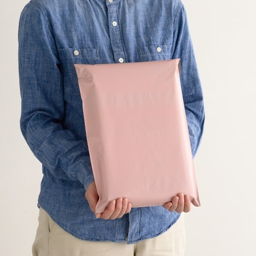 無地リサイクル宅配バッグ4 ピンク 50枚×3