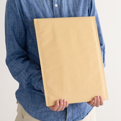 無地緩衝材付宅配紙袋1クラフト 10枚×4