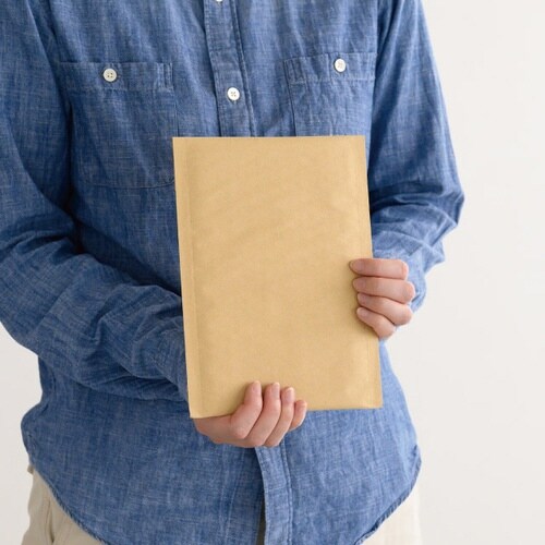 無地緩衝材付宅配紙袋3クラフト 10枚×8