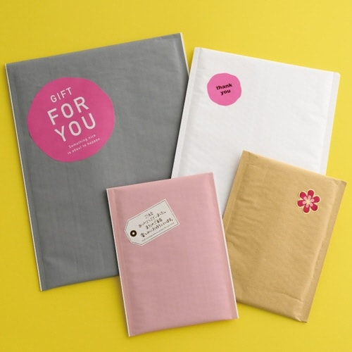 無地緩衝材付宅配紙袋3グレー 10枚×7