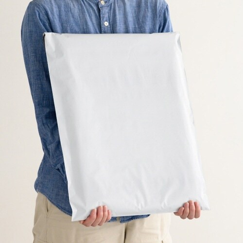 無地リサイクル宅配バッグ2ホワイト 50枚×2