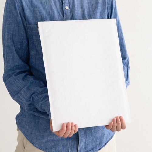 無地緩衝材付宅配紙袋1ホワイト 10枚×4