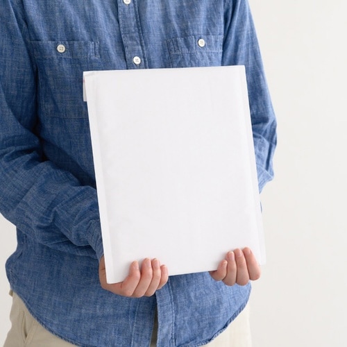 無地緩衝材付宅配紙袋2ホワイト 10枚×6