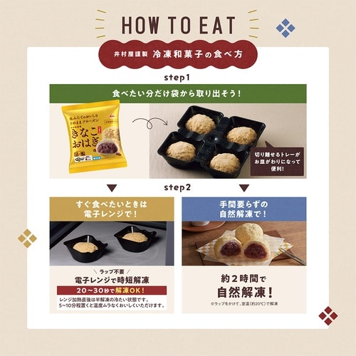 井村屋 4コ入 きなこおはぎ(つぶあん) 204g