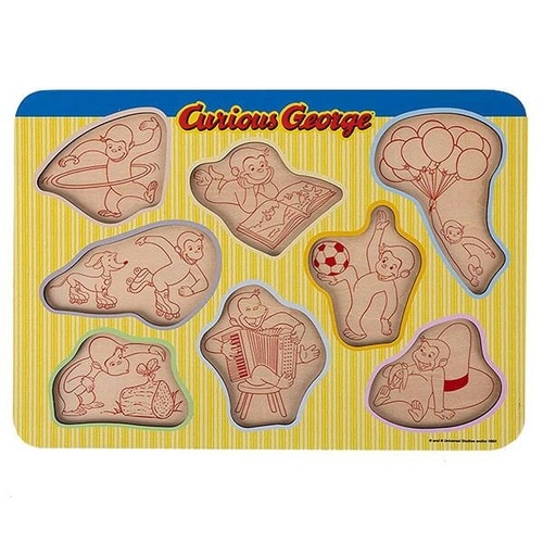 おさるのジョージ 木製かたちあわせパズル