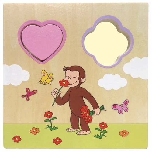 おさるのジョージNEWかたちあわせキューブ8ピース