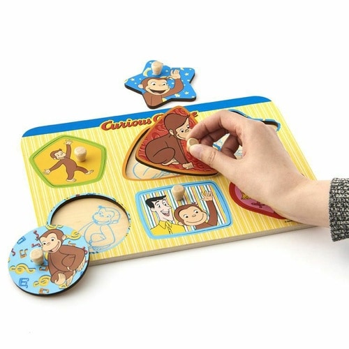 おさるのジョージ 木製かたちあわせパズル