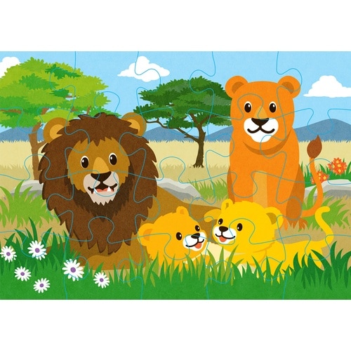 ジグソーパズルSTEP2 かわいいどうぶつのかぞく