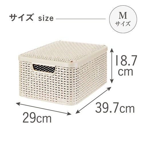 スタイル 収納ボックスM WH×3