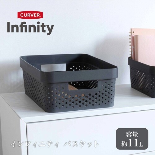 インフィニティ バスケット11Lダークグレー×6