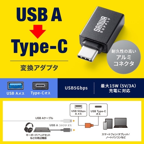 USB5Gbps Type−C変換アダプタ
