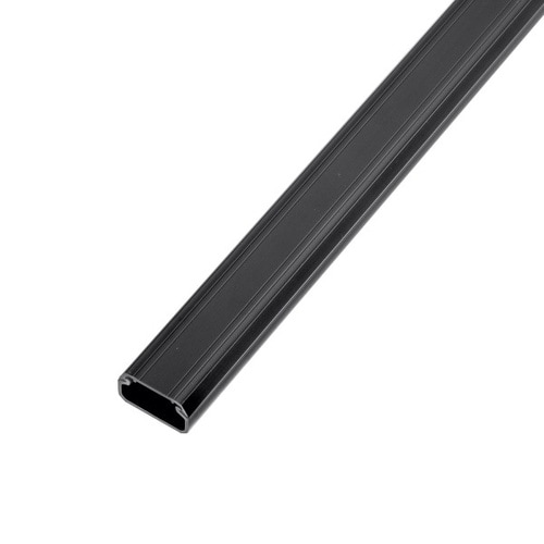壁用ケーブルモール(幅22mm、角型、ブラック)