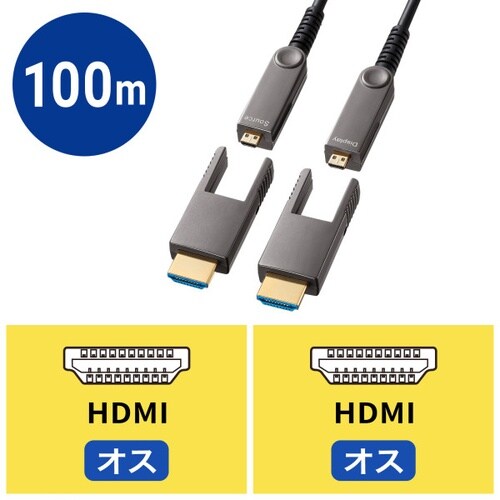 4K60Hz対応光ファイバHDMIケーブル